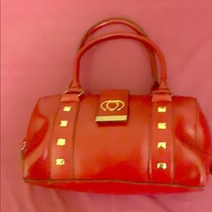 Cute red and gold accent purse